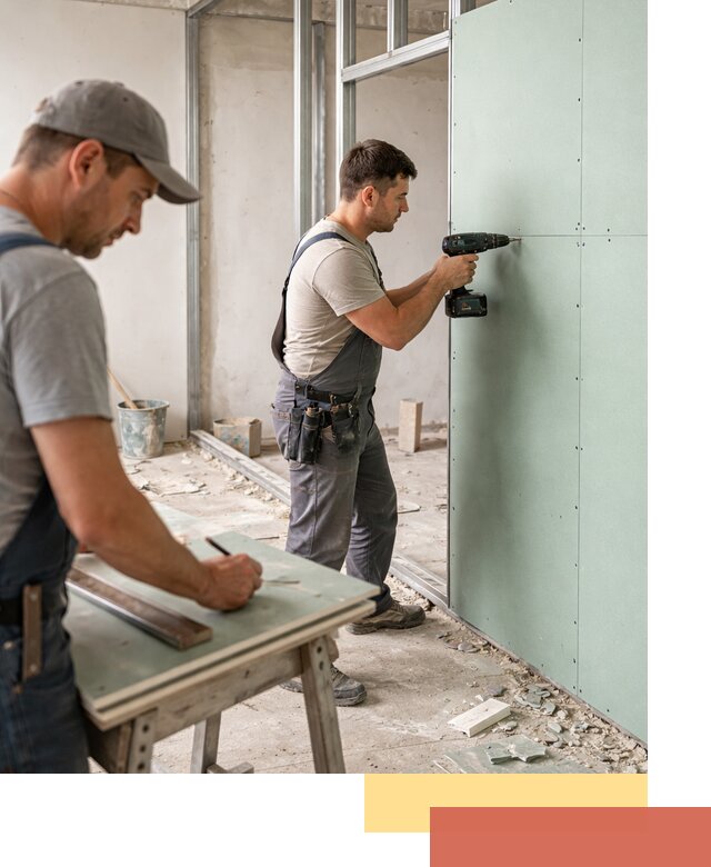 Перегородки из влагостойкого гипсокартона под ключ в Волхове