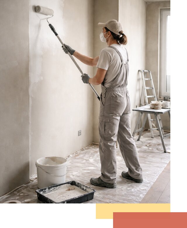 Покраска перегородок из гипсокартона в Волхове качественно и недорого