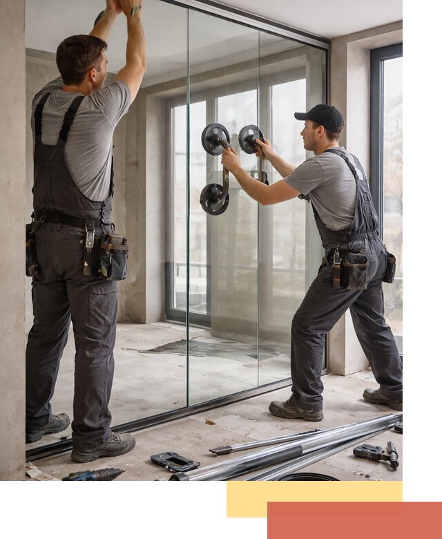 Цельностеклянные перегородки под ключ в Волхове