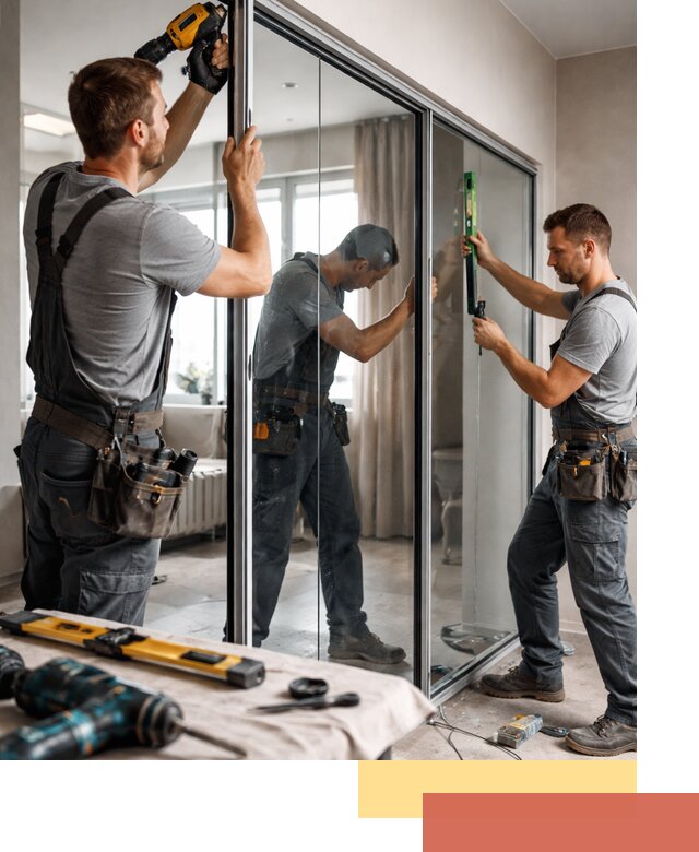 Каркасные стеклянные перегородки под ключ в Волхове