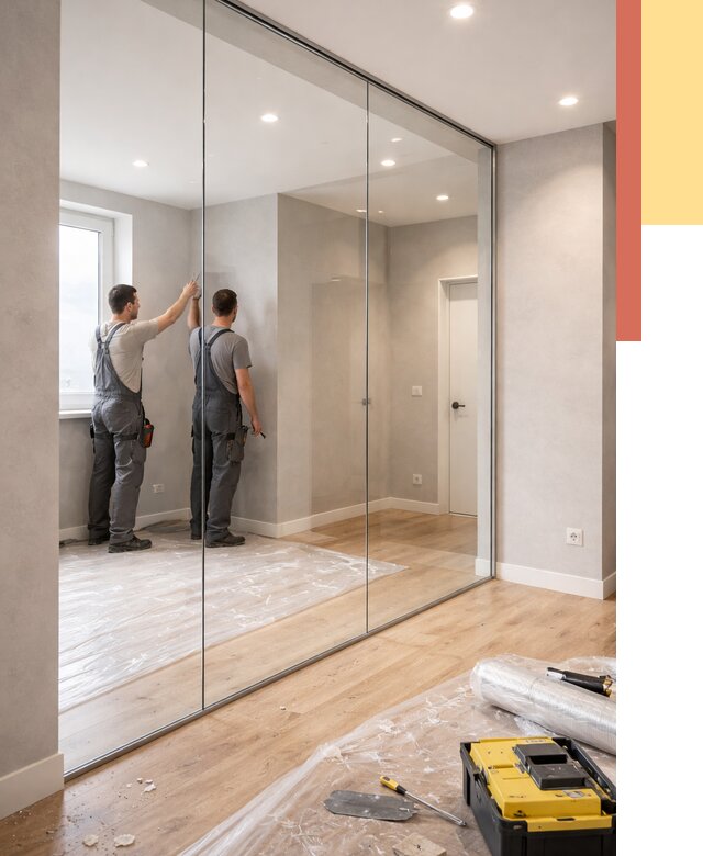 Безрамные стеклянные перегородки в Волхове — монтаж от 9945 руб. | ОТДЕЛОЧНИК-Влх