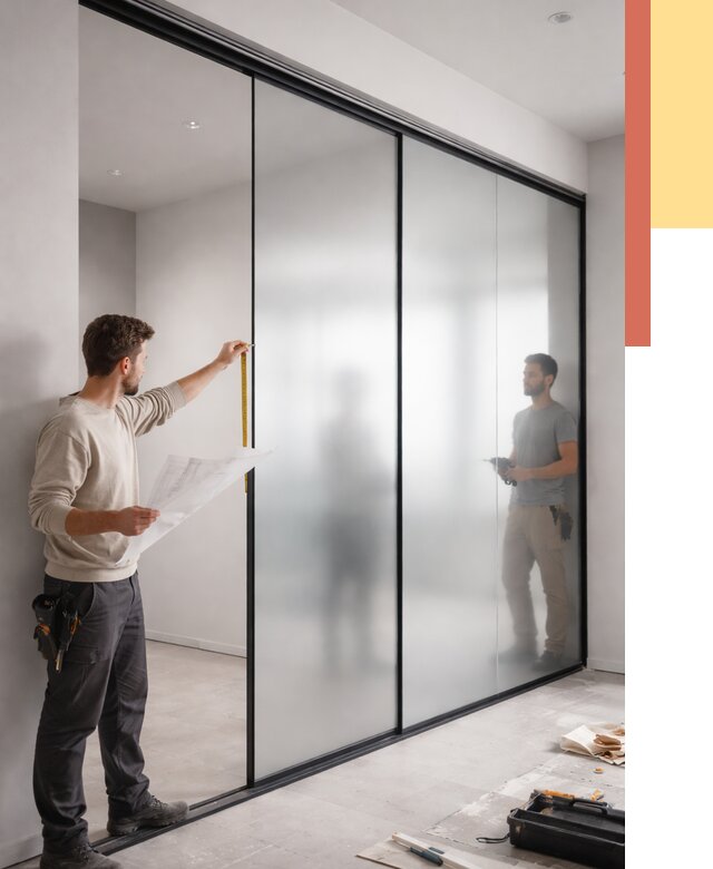 Матовые стеклянные перегородки в Волхове от 8898 руб. — монтаж и установка | ОТДЕЛОЧНИК-Влх