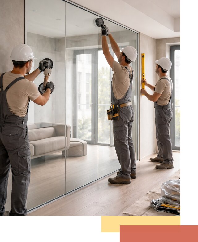 Перегородки из закаленного стекла в Волхове для офисов и квартир