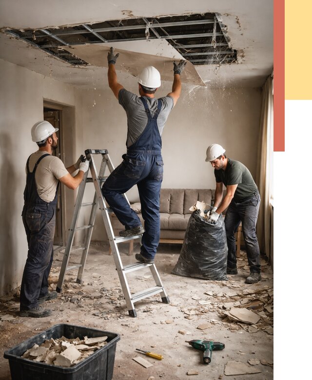 Демонтаж гипсокартонного потолка в Волхове от 440 руб. за м2 — ОТДЕЛОЧНИК-Влх