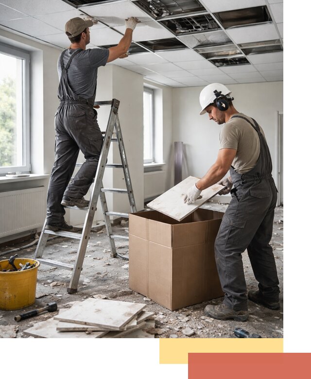 Демонтаж потолочной плитки в Волхове быстро и аккуратно