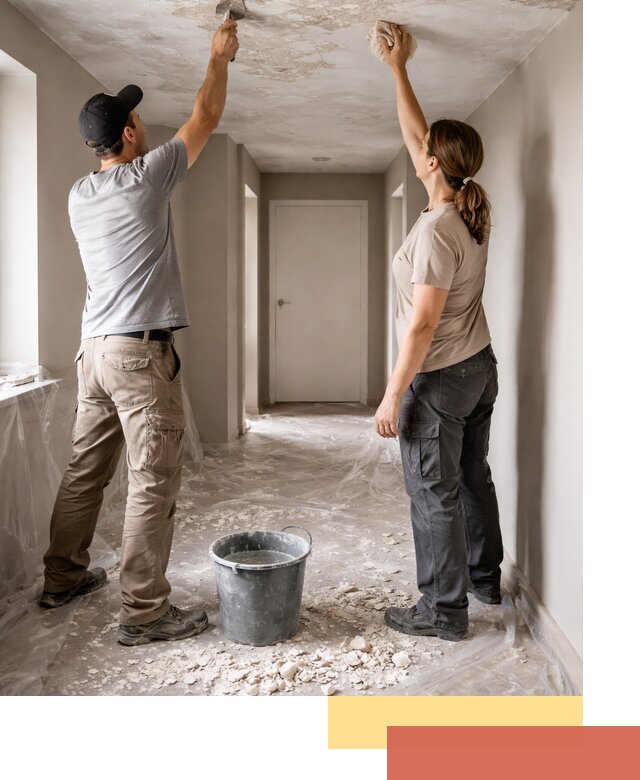 Удаление побелки с потолка в Волхове — быстро и аккуратно