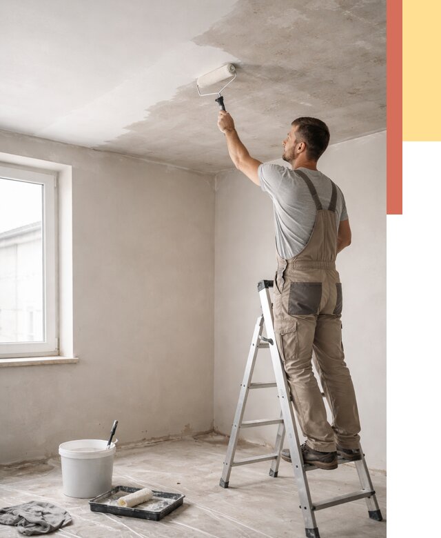 Грунтовка потолка в Волхове от 2617 руб. — быстро и недорого | ОТДЕЛОЧНИК-Влх