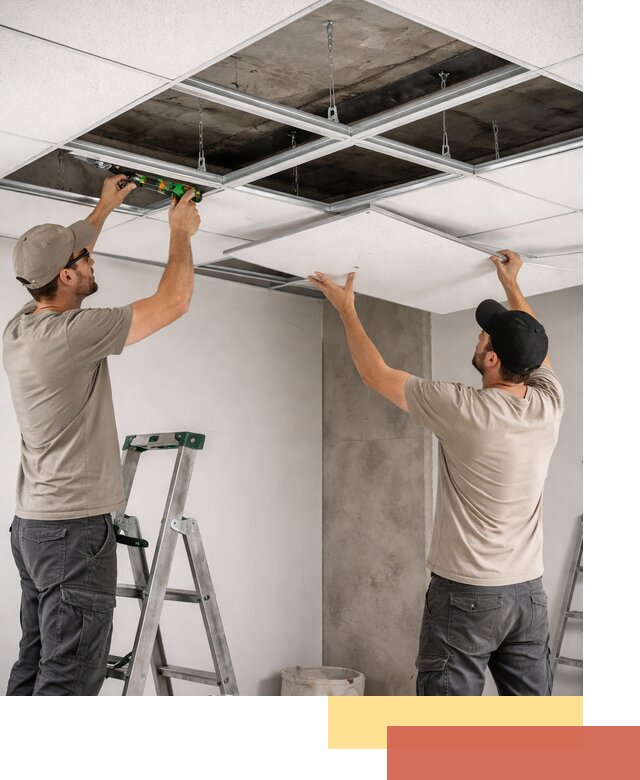 Монтаж потолка Армстронг под ключ в Волхове