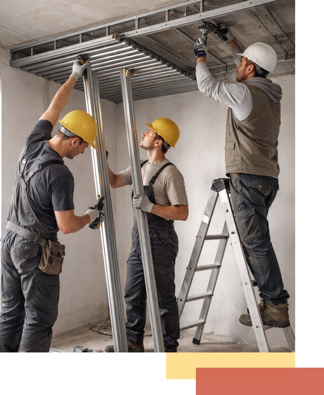 Монтаж реечного потолка под ключ в Волхове