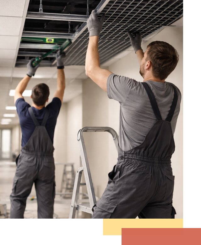 Монтаж потолка Грильято в Волхове: установка под ключ качественно