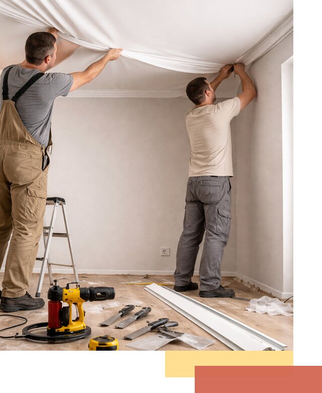 Монтаж ПВХ натяжного потолка в Волхове качественно и быстро