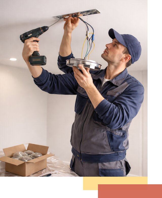 Установка люстры в натяжной потолок в Волхове