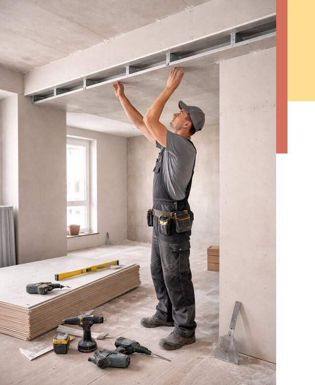 Потолок из гипсокартона с нишей в Волхове от 1309 руб. под ключ | ОТДЕЛОЧНИК-Влх