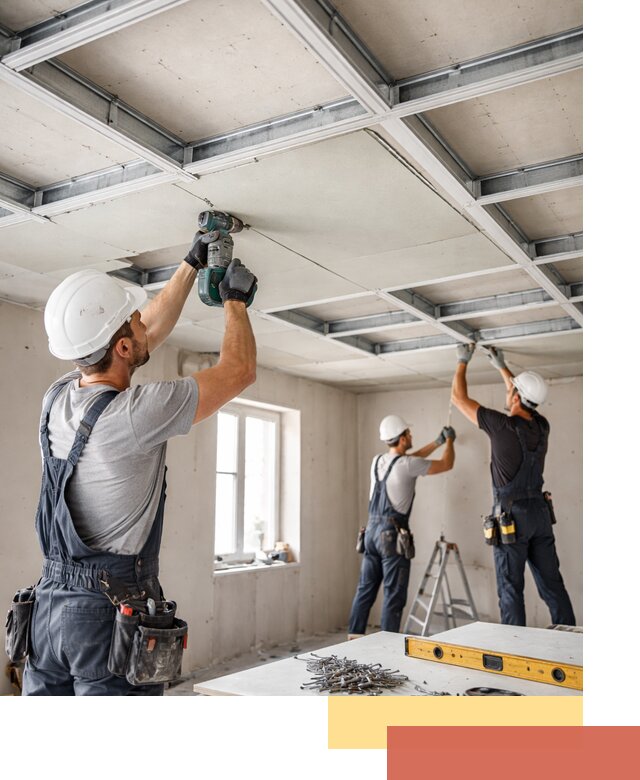 Кессонный потолок из гипсокартона под ключ в Волхове