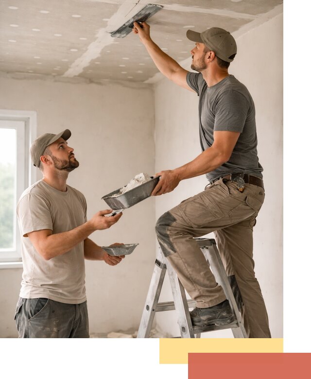 Шпаклевка потолка из гипсокартона в Волхове качественно и быстро