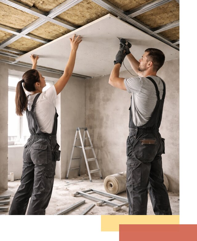 Звукоизоляция потолка из ГКЛ в Волхове профессионально и надежно