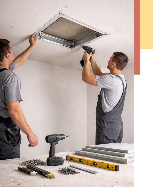 Установка люка в потолок ГКЛ в Волхове от 2617 руб. под ключ | ОТДЕЛОЧНИК-Влх