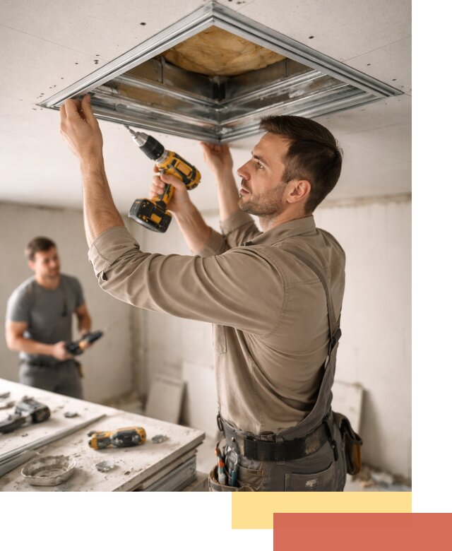 Монтаж люка в потолок из ГКЛ в Волхове