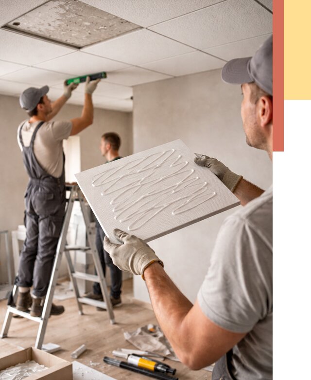 Монтаж потолочной плитки в Волхове от 4711 руб. — быстро и недорого | ОТДЕЛОЧНИК-Влх