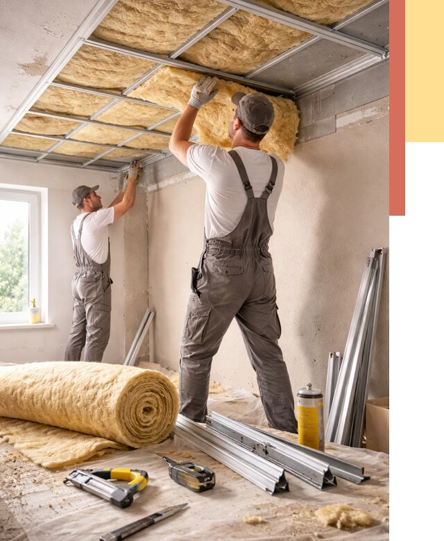 Утепление потолка в Волхове от 7537 руб/м2 — недорого, быстро, под ключ | ОТДЕЛОЧНИК-Влх