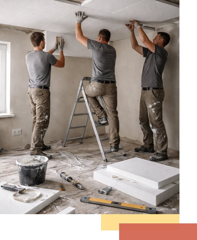 Утепление потолка пенопластом в Волхове быстро и качественно